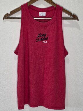 NWT Where I'm From Long Island USA Graphic Tank Top Red Size Large